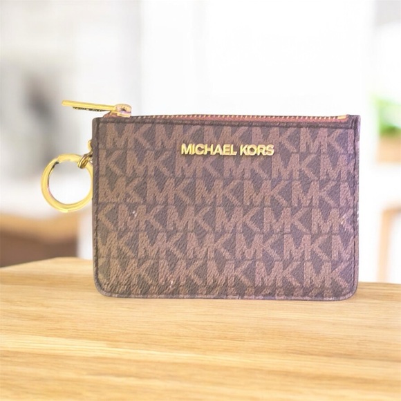 Michael Kors Tan Card Holder with Key Ring - Picture 7 of 8